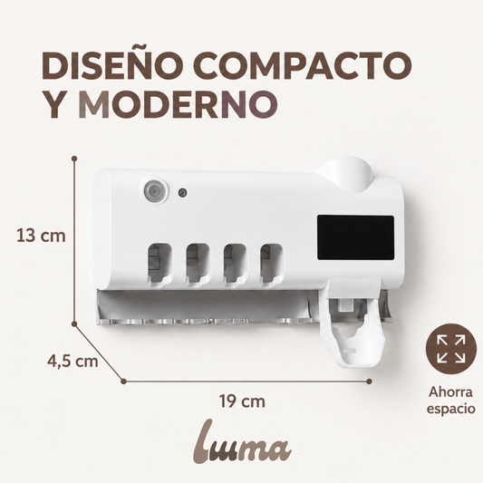 Porta Cepillos Esterilizador UV Inteligente